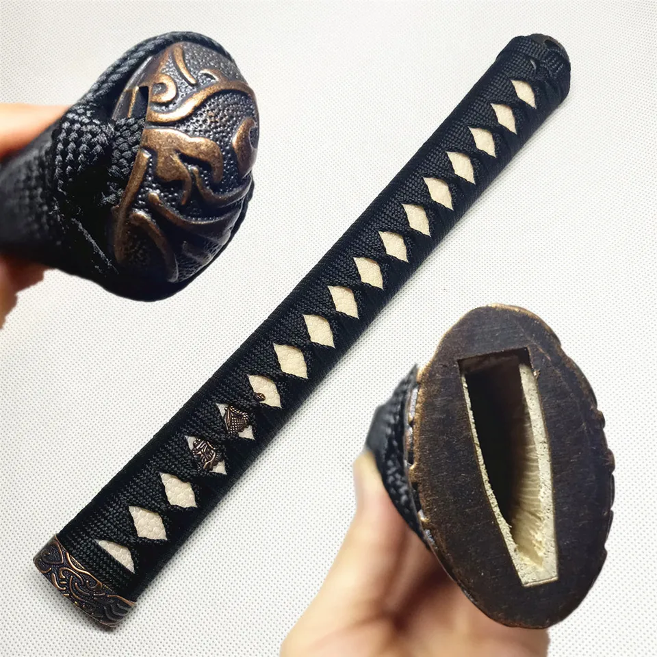 30 cm Tsuka rukoväť skutočného zliatiny Rayskin Fuchi Menuki kashira hodváb Ito pre japonský meč samurai katana príslušenstvo vysoko kvalitné