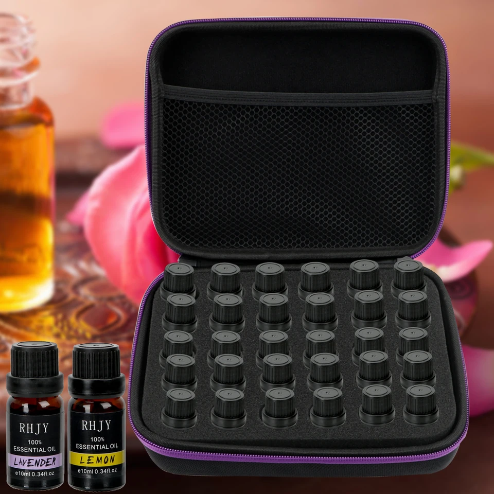 30 fliaš 5 ml éterický olej puzdra na nechty lak na nechty Storage vrecko Parfum olej prenosná cestovná kozmetická organizátor Shockproof