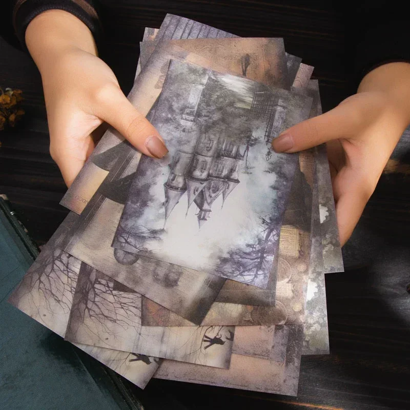 30 klice Materiál papier Dark Fantasy Retro Dark Decoration Notebooks Ručne písanie Darkness Arts Handbook Scrapbook Cut 177*115 mm