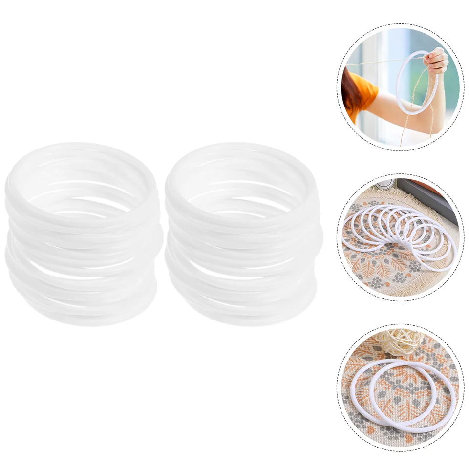 30 ks Dream Catcher Accessories DIY Cross Stitch Hoop Craft Floral For Decoration Plastové obruče vyšívať materiál