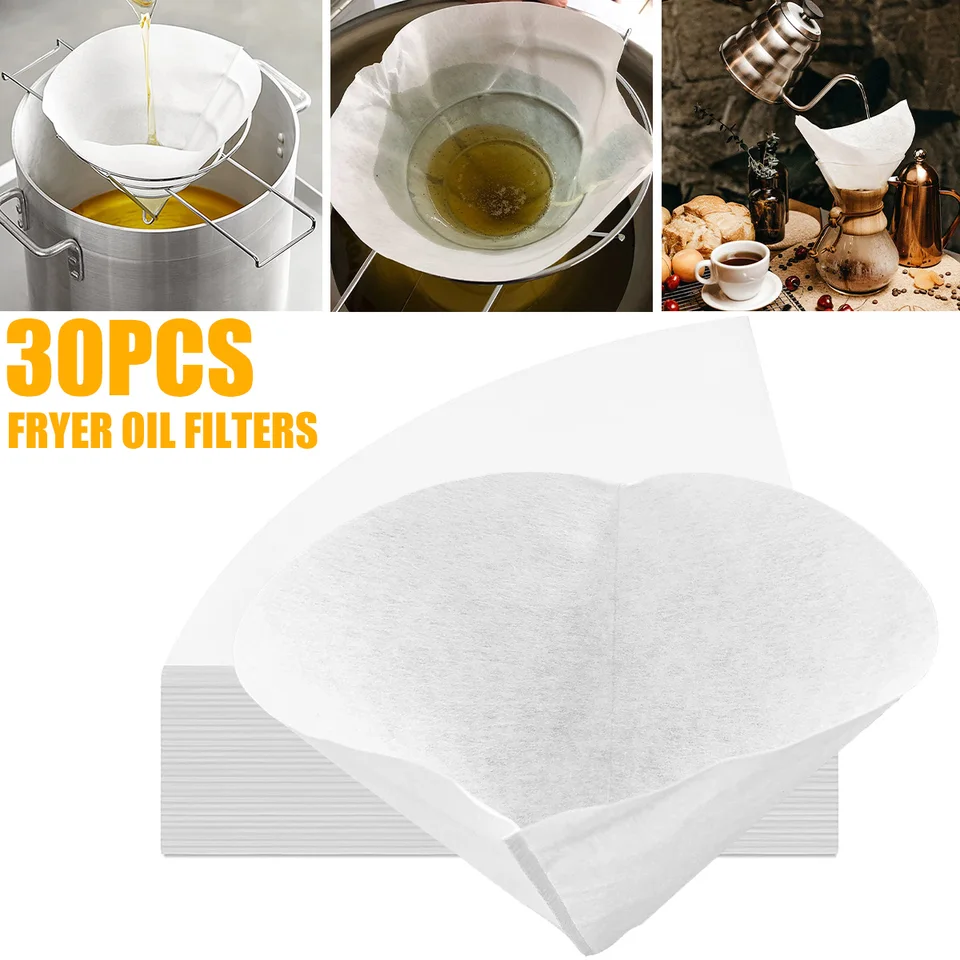 30 ks Fryer Oil Filter Kužeľ netkananý filtračný kužeľ varenie olejové kužele kužele javorový sirupový sada kužeľov pre kuchyňu