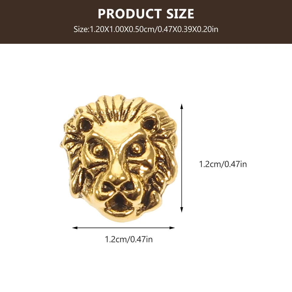 30 ks zliatiny zliatiny malé dierové korálky DIY pre šperky náramky šperky výroby rozperiek náušníc náhrdelníkov Lion Charm