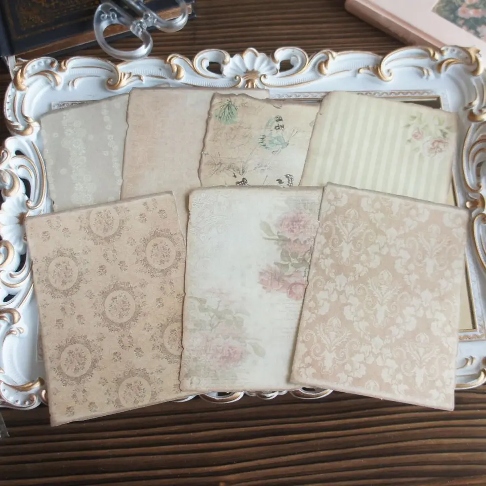 30 List, vyblednutie pastoračného štýlu tapety pozadie dizajn remeselného papiera darček dekorácia scrapbooking ručne vyrábané kutilstvo