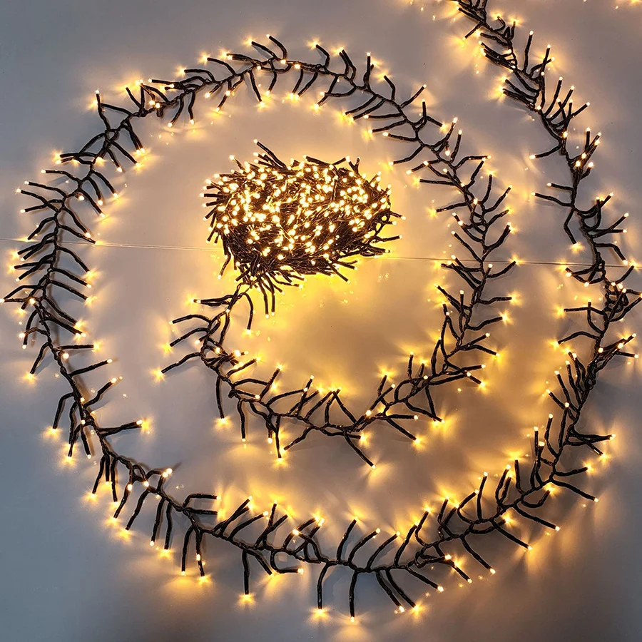 30 m 1500led vianočné girlandské strunové svetlá Vonkajšie 8 režimov Firecrackers Fairy Lights for Garden Party Svadba Nový rok dekor