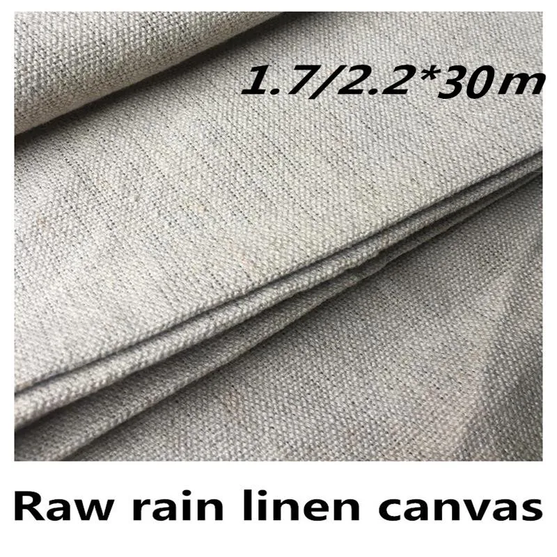 30 metrov dlhý neprimovaný dážď Pure Linen Medium Texture Raw Linen Artist Canvas