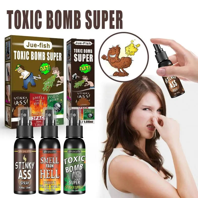 30 ml fart gag spray žart žart Plastické plesne páchnuce páchnuce roubíky na párty dodávky tekutého prdu gag pre dospelých deti, ktoré nie sú toxické pre halloween