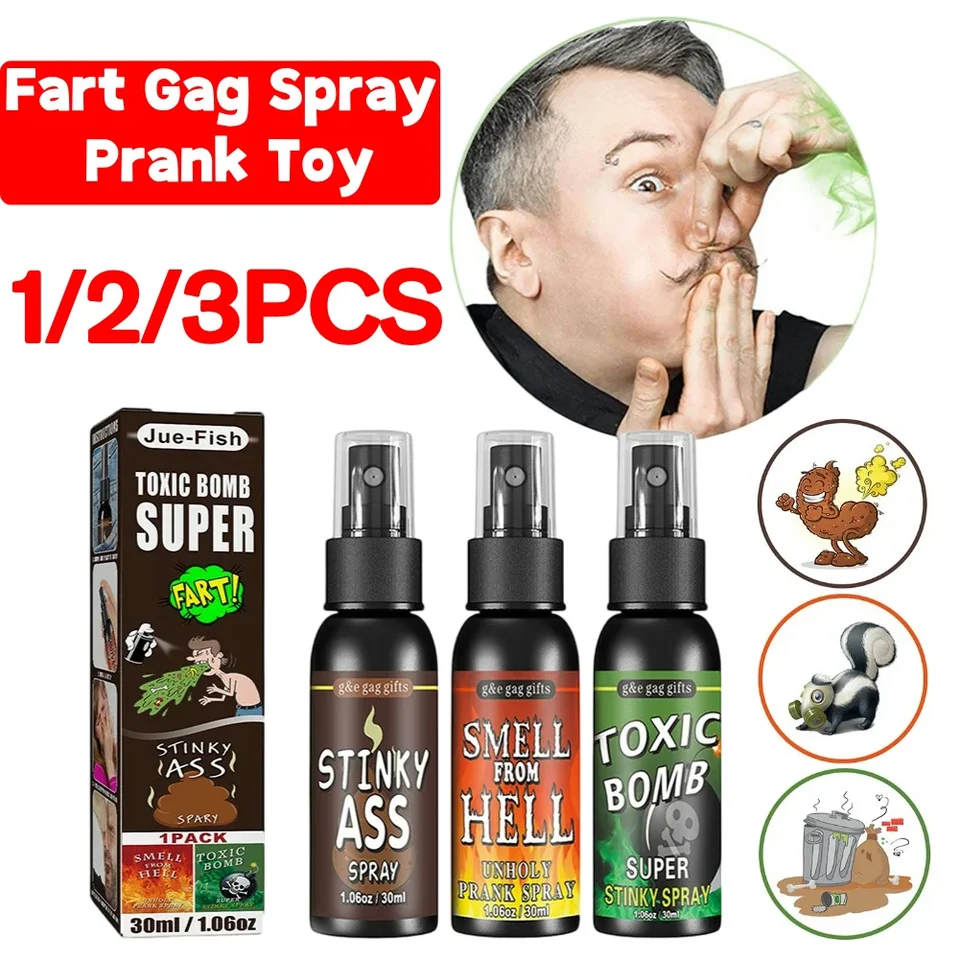 30 ml fart gag spray žart žart Plastový sprej môže smrdiť večierky Stinky prd pre dospelých deti, ktoré nie sú toxické halloween vtipné hračky