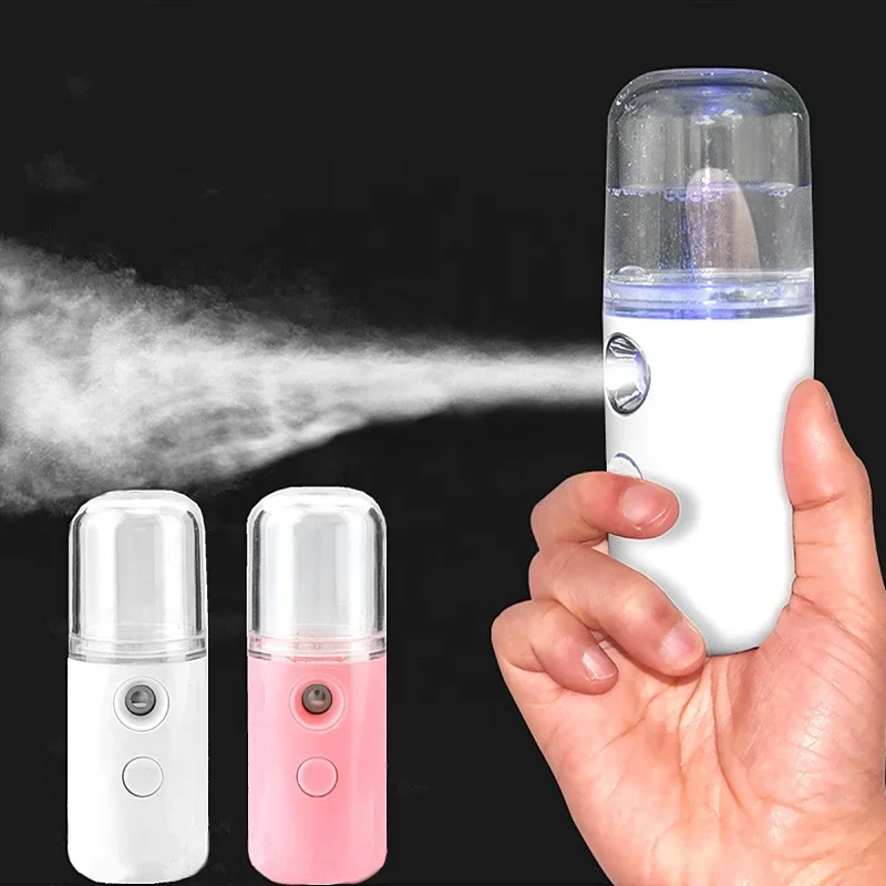 30 ml mini zvlhčovač pre auto prenosné nabíjateľné nabíjateľné malé bezdrôtové osobné osobné postrekovanie tváre Cool Mist Maker Zvlhčovač
