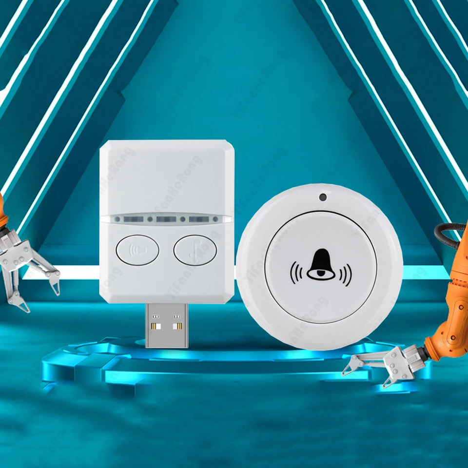 30 Musics Smart Home Wireless SOS Signal Button Dnere Bell Diaľkové ovládanie pre staršie núdzové volanie do dverí Nočný zvonček