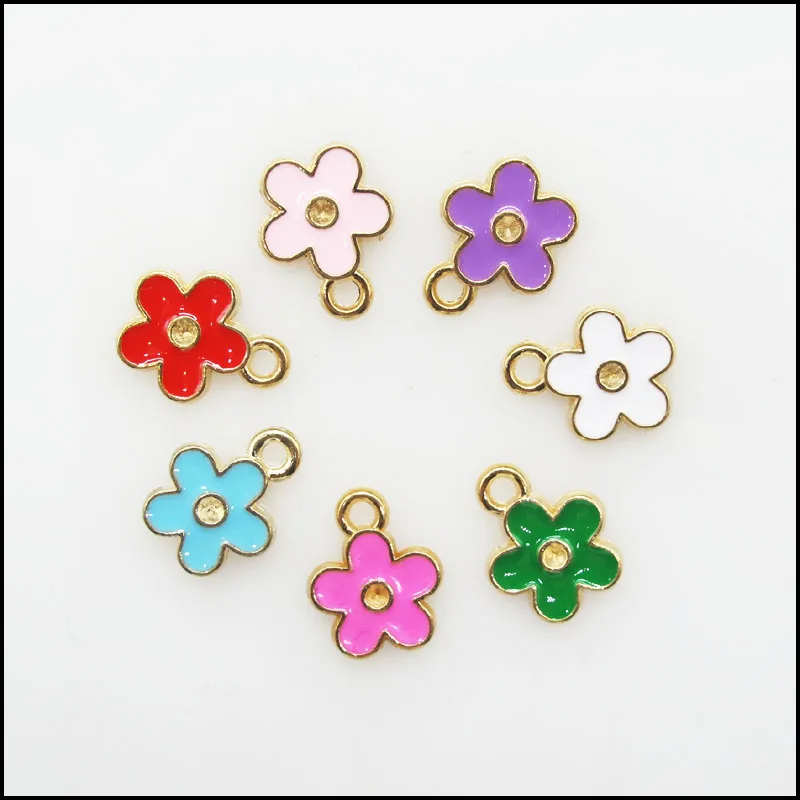 30 Nová malá hviezda Slnečnicové kúzla Ole Pendants KC Zlatá farba zmiešaná 10x13mm