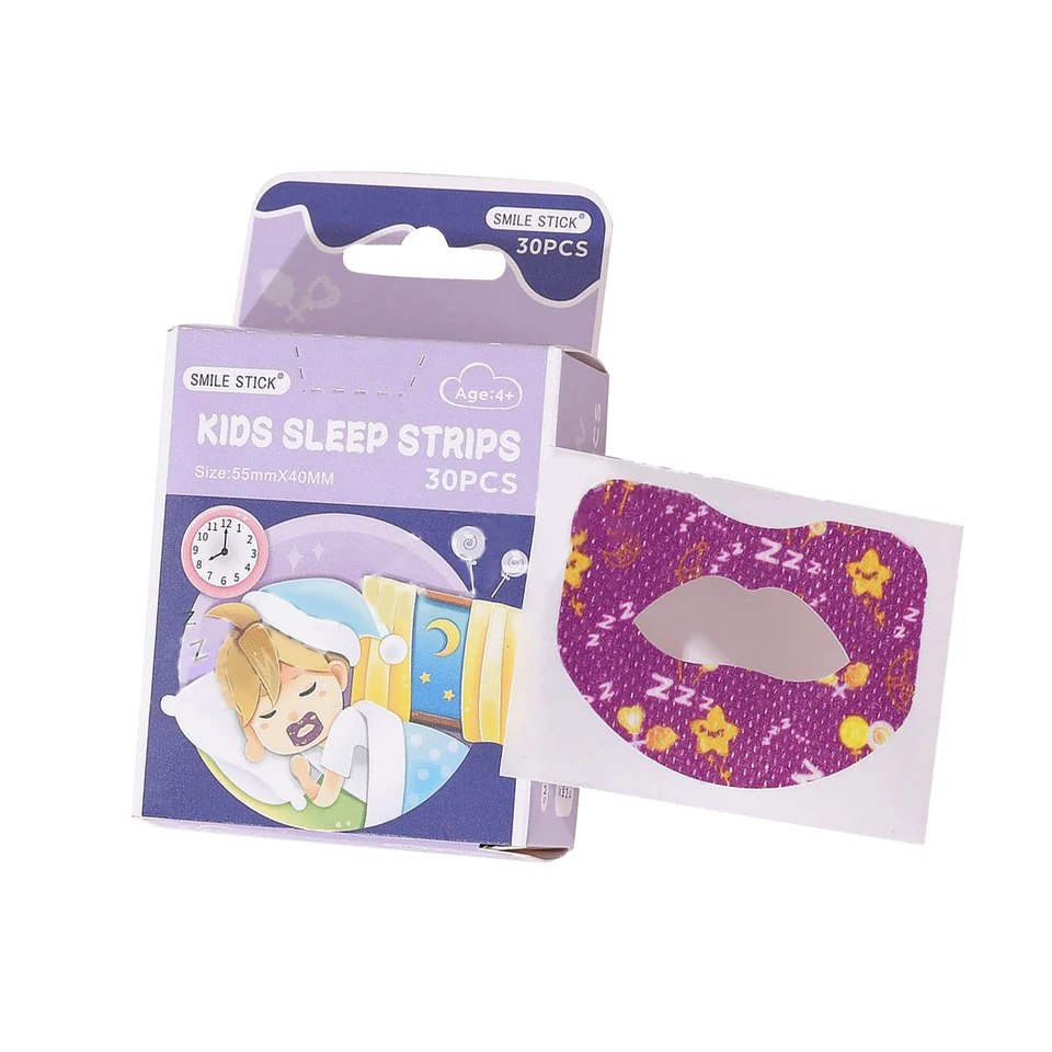 30-pcs Kids Sleep Strips Legle Anti-Conoring Strips Sleep Tape Sticker Anti-Snooring Ústa
