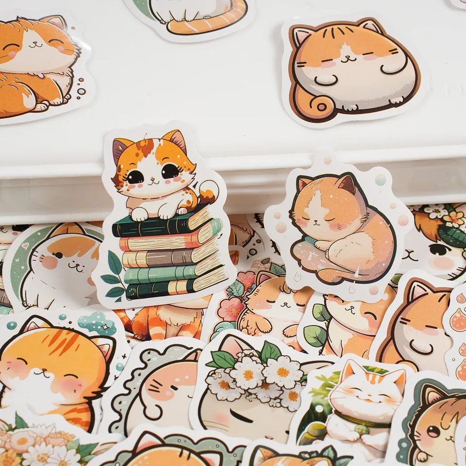 30 počítačov/škatule malá veľkosť scrapbookov nálepky na krabicu DIY dekorácia Super roztomilé nálepky pre mačky pre notebookový scrapbooking kufrový denník