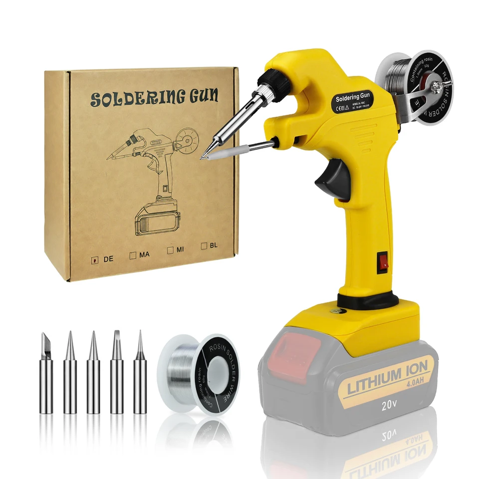 30 W bezdrôtová súprava železa pre dewalt 20V li-iónovú batériu 30 s rýchlym predhriatím elektrického zváracieho nástroja na opravu opravy (bez batérie)