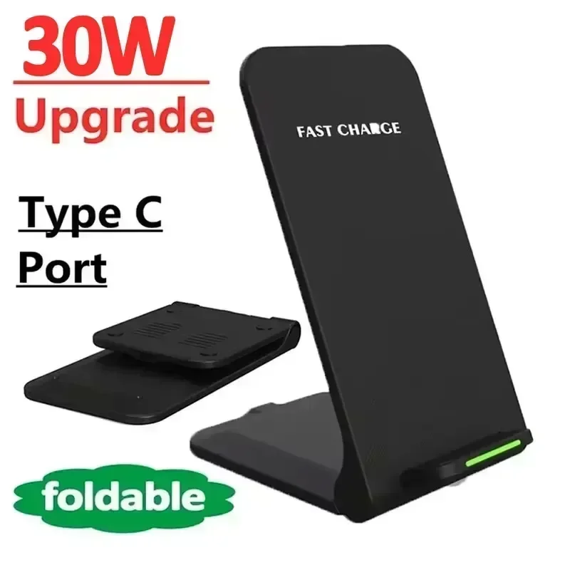 30 W rýchla bezdrôtová nabíjačka stojan na nabíjačku skladateľný telefón bezdrôtové nabíjanie Dock Station pre iPhone 16 15 14 13 Pro Max Samsung