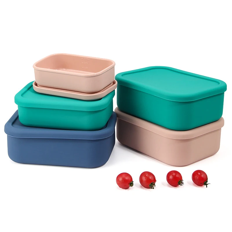 300/700/1300 ml silikónu Bento Box Dospelý obedový box Bento Cytle Cytle Storage Box Cant Box s vekom pre školské pracovné cestovanie
