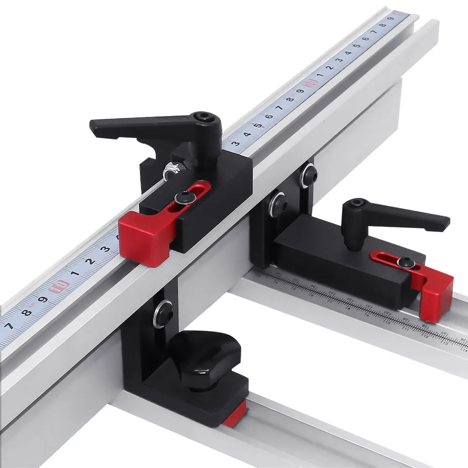 300-800 mm 75-type hliníkového profilu plotov pokos T-Track Bandsaw Jig T-Slot Track Stop DIY Woodworking Table Stolové pílky
