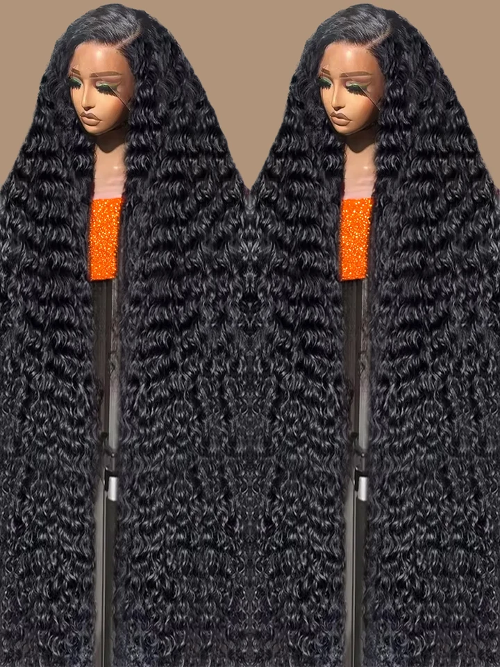 300 Hustota 13x6 HD hlboká vlna čipka čelnej parochne Brazílska 30 38 palca 13x4 360 Voda kučeravá čipka predné ľudské vlasové parochne pre ženy