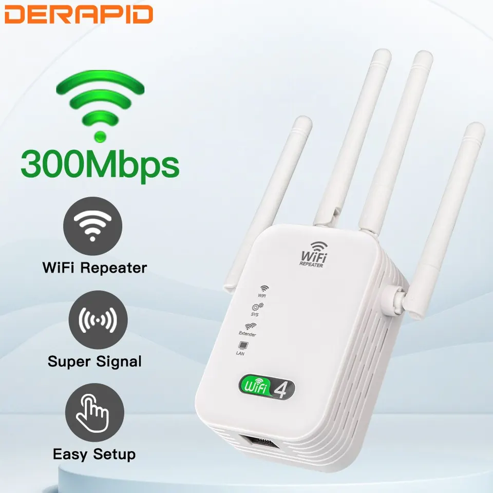 300 m Wi-Fi Zosilňovač Wi-Fi zosilňovač 802.11n 2,4 GHz Wireless Booster Booster Smart Power Extender pre Office Home Easy Nastavenie