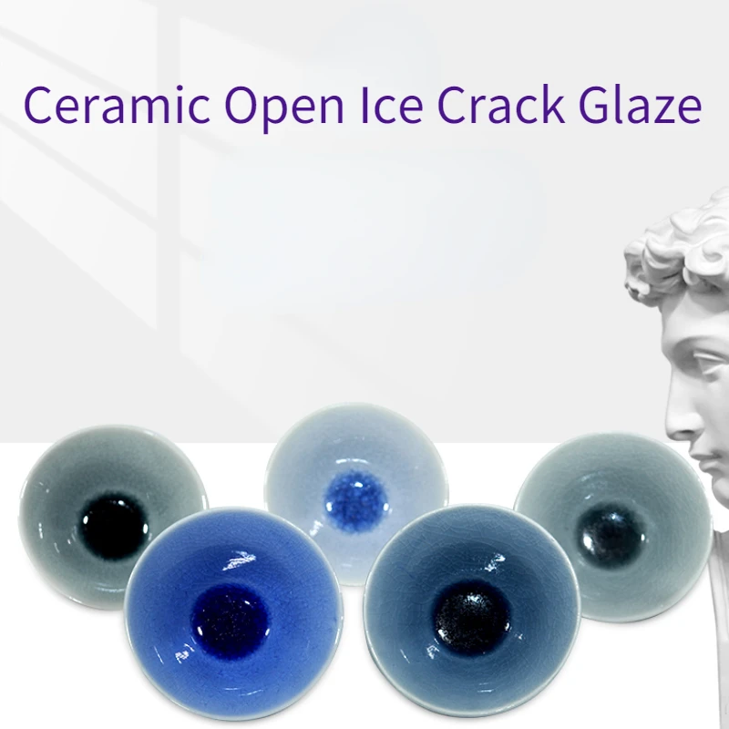300 ml keramická otvorená ľadová prasklina Glazúra stredná teplota Glaze Pottery Váza íl Polymér sfarbenie DIY ručne maľovaný pigment