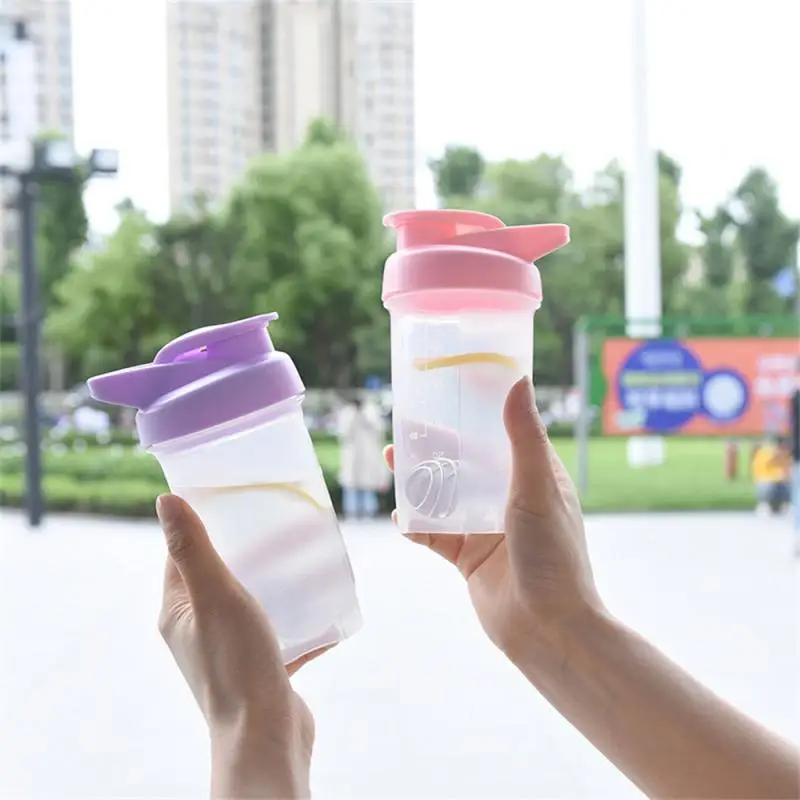300 ml prenosná priehľadná fľaša na vodu na nápoj Shaker Cup Outdoor Sports Travel Netesnosť Proof Plastové fľaše letné skvelé darčeky