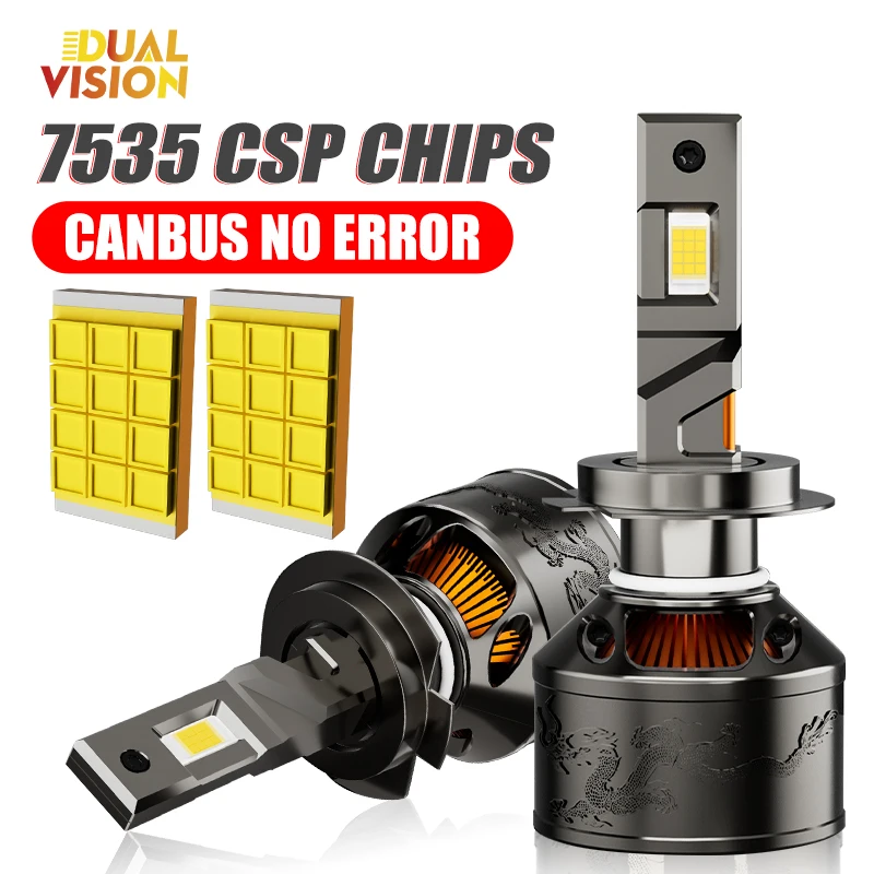 300 W H4 H7 Svetlá auta LED svetlomet LED žiarovka Canbus High Low Lieam H11 H9 H8 9012 9005 9006 HB3 HB4 FOG LIGHT 7535 CSP 12V 2KS