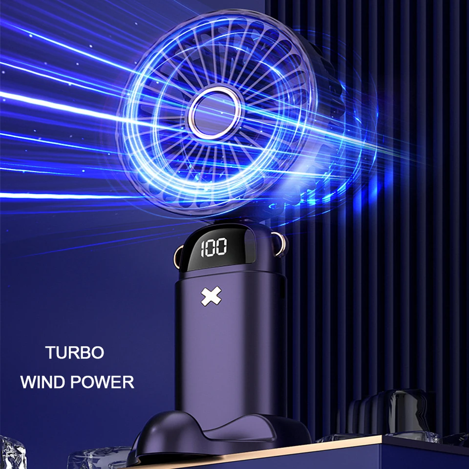 3000/6000 mAh držiak telefónu ventilátor USB Nabíjateľný ručný skladací ventilátor lepší letný darček pre rodinné mini ručné ventilátory klimatizácia