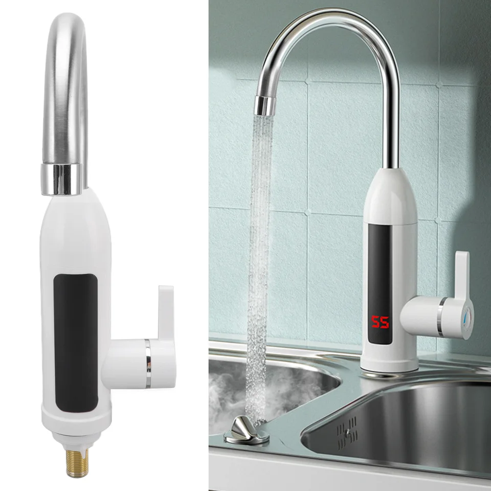 3000 W okamžitý ohrievač vody Faucet IPX4 ABS bez nádrže z nehrdzavejúcej ocele Kuchy