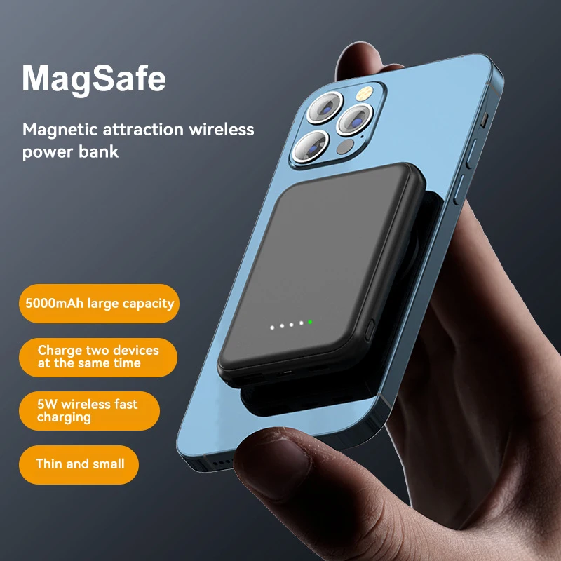 30000 mAh Mini magnetická bezdrôtová banka Banka s rýchlym nabíjaním Automatické prebudenie pre iPhone Xiaomi Magsafe Powerbank Tenký prenosný vodotesný