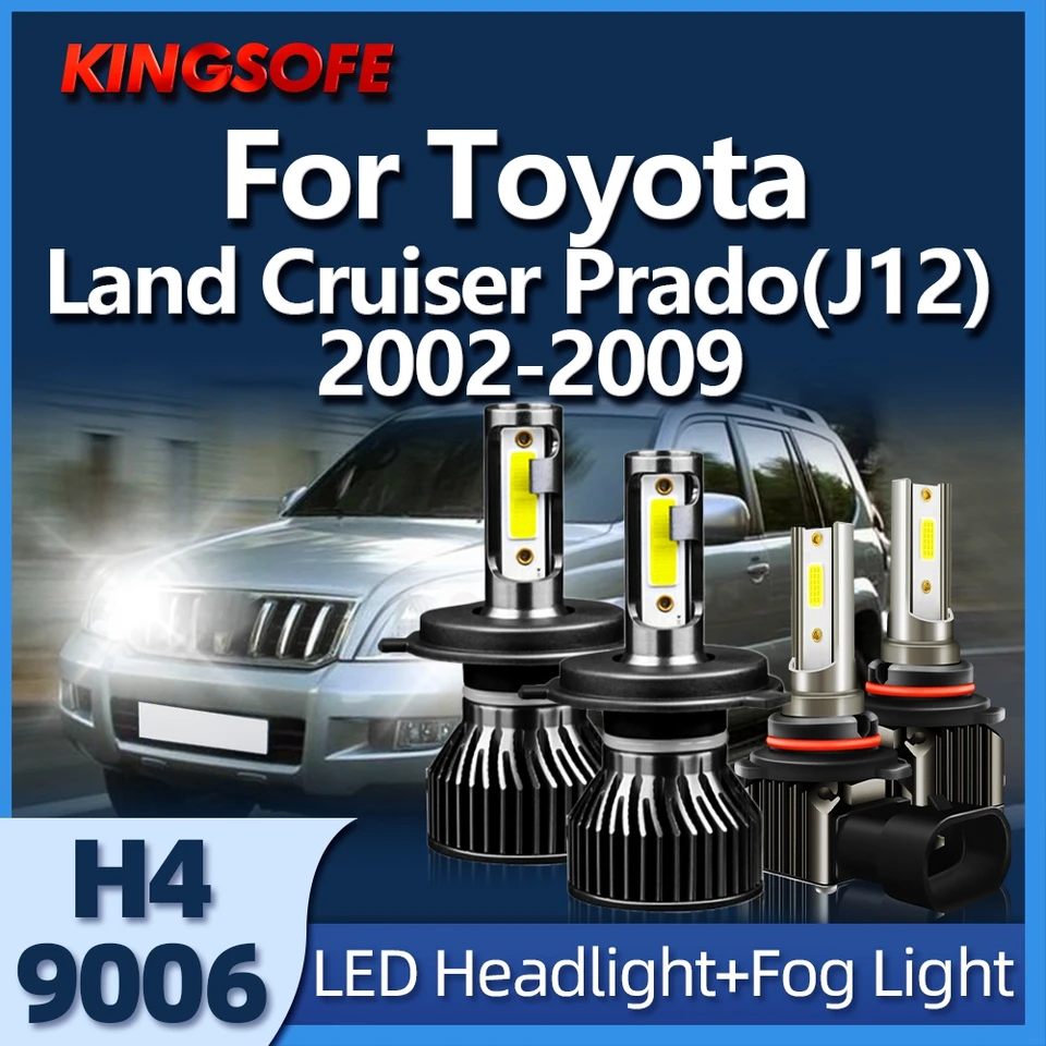 30000LM LED H4 9006 Automobilie Automatické svetlomet FOG LAMP pre Toyota Land Cruiser Prado (J12) 2002 2003 2004 2005 2006 2006 2008 2009 2009