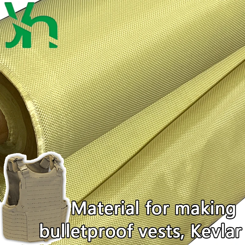 3000D 300G100% Kevlar Fabric, BulletPodue Vesty a Helme pre vojenské použitie, Aramid s vysokou vysokou teplotou