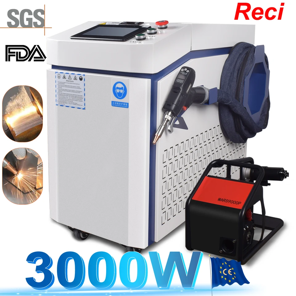 3000W 4 v 1 vlákno laserové zváranie rezanie čistiaceho stroja 2000W 1500W RUCIA RUCIÁLNÝ laser laserový zvárač pre všetky kovy