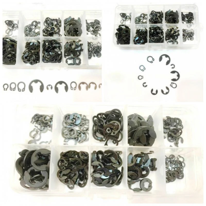 300ks 3 mm 4 mm 5 mm 6 mm 8 mm 9 mm Čierna oceľ E Circlip Circlip Retiace prsteň pre podložku pre upevňovač hriadeľa