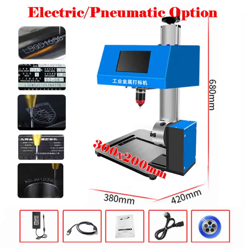300x200 mm stopkový štítok Značenie gravírovania ručného pneumatického pneumatického elektrického valca Ráme