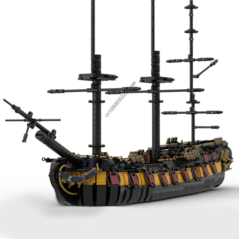 3060ks MOC Piráti z Karibskej lode HMS THMS THMS WARSHIPSICKÁ STRAVNÁ STRAVNOSŤ BUDEBLO BUDEBLO BLACH BLACH MOC MOCS MONTÁCIA DETY