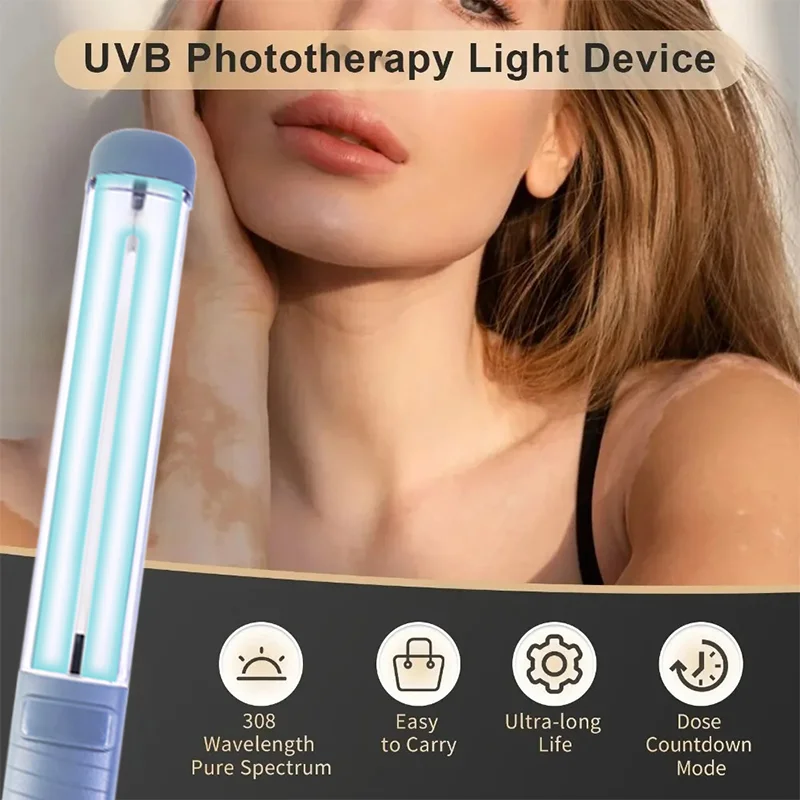 308nm ultrafialová terapia lampa UVB fototerapeutická lampa pre Vitiligo Liečbu UV úzkopásmová psoriáza