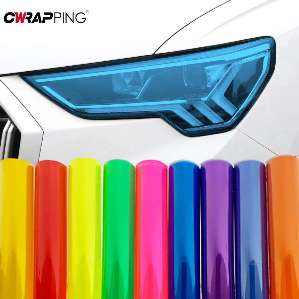 30CMX1M STYLING STYLING SVETLO Svetlo svetlomet zadný odtieň vinylovej filmovej nálepky Easy Stick Automatické motocykle Ekracie vodotesná ochrana