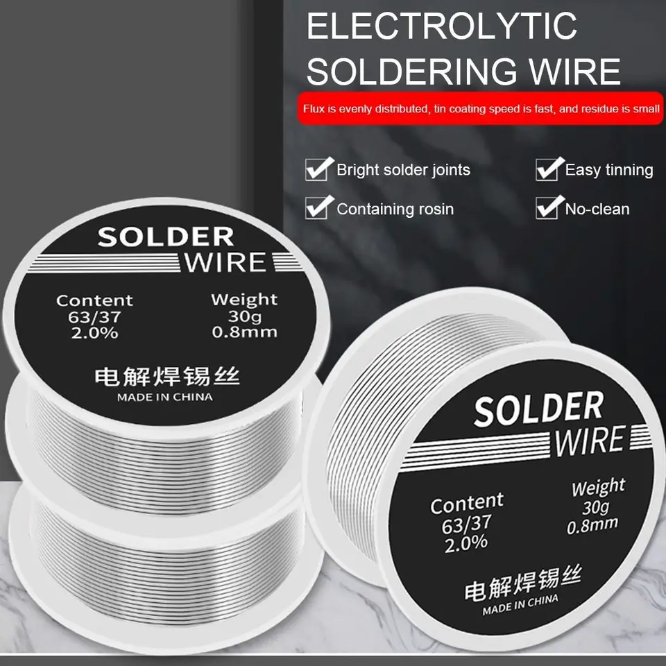 30G 0,8 mm zváracie nástroja High Purity Flux 2,0% spájkovací drôt ROSIN ROSIN Corel SOLDER Zváracie drôty.