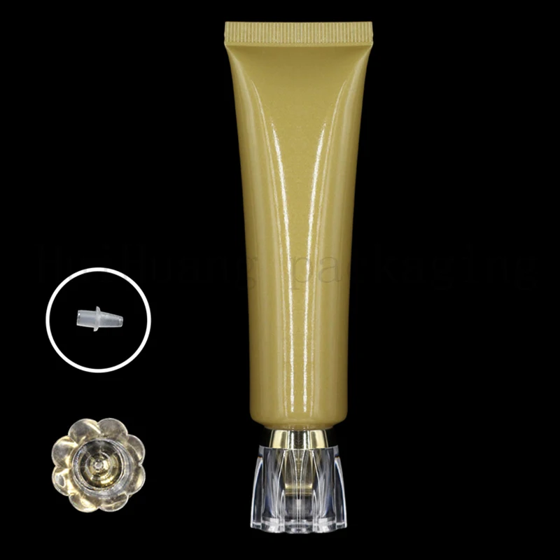 30ks 40 g prázdne Mini PE Cosmetic Tave Cream Truby Čistiaci krém na čistenie krém na čistenie ruky Zlato mäkká trubica zásoby kondicionérov
