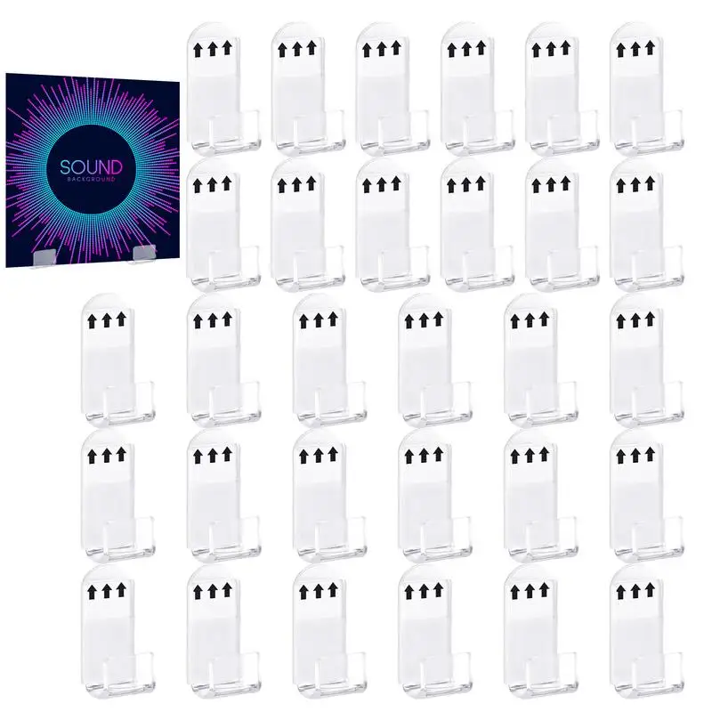 30ks akrylové rekordné nástenné držiak stojan Self Adhesive Vinyl Record Wall Držiteľ držiak domáci stena dekor idol rekord