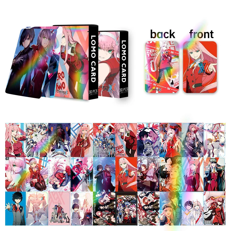 30ks Anime miláčik v franxx Photocard nula Dve Lomo Card Photo karty pre fanúšikov