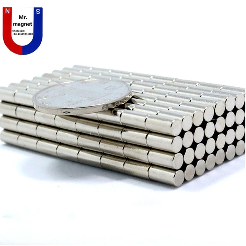 30ks Dia 4 mm magnety Craft Rare Earth 4x5 4x6 4x8 4x10 mm chladnička magnetových prútov odolných miniatúrnych malých mini magnetov pre remeslá DIY