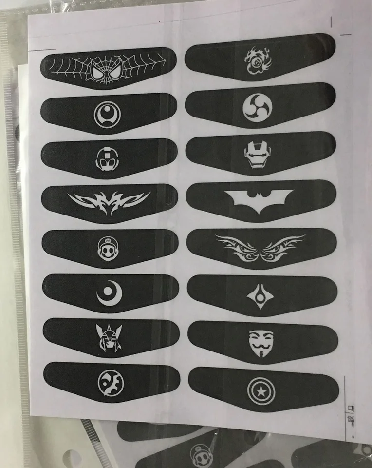 30ks Game LED LED Light Bar kryt nálepky na nálepky na pokožku PS4 Slim Pro Controller Gamepad Sticker pre PlayStation 4
