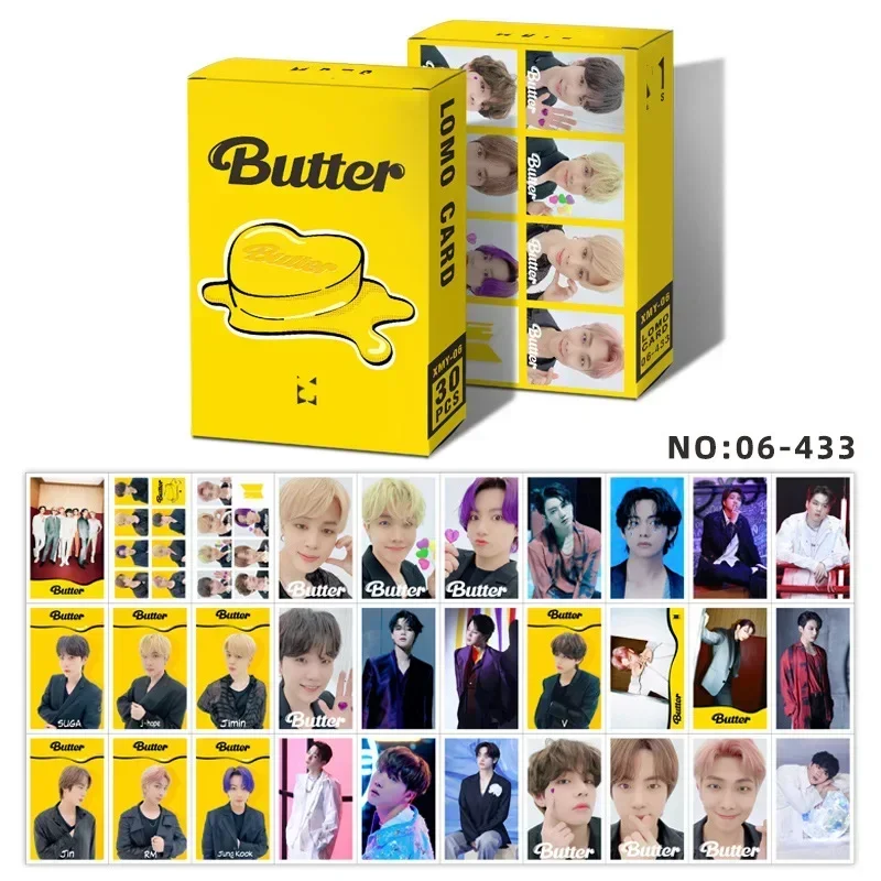 30ks KPOP Nové album Butter Lomo Small Card Set All Styles Collective Blessing Farbov Fotocard