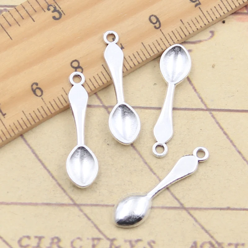30ks kúzla kuchynská kuchyňa Spoon 26x7mm Tibetan strieborná farba prívesky starožitné šperky výroby kutilských remesiel