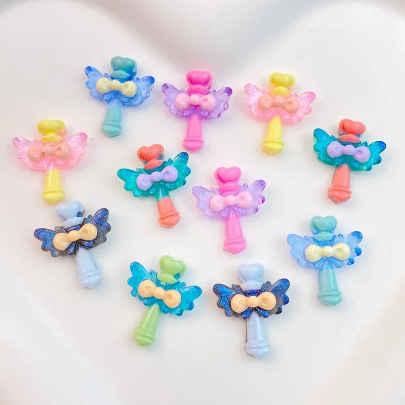 30ks Magic Wand Bow Nail Art Art šperky ľadové anjelské krídla krídla luk mobilných telefónov dekorácia