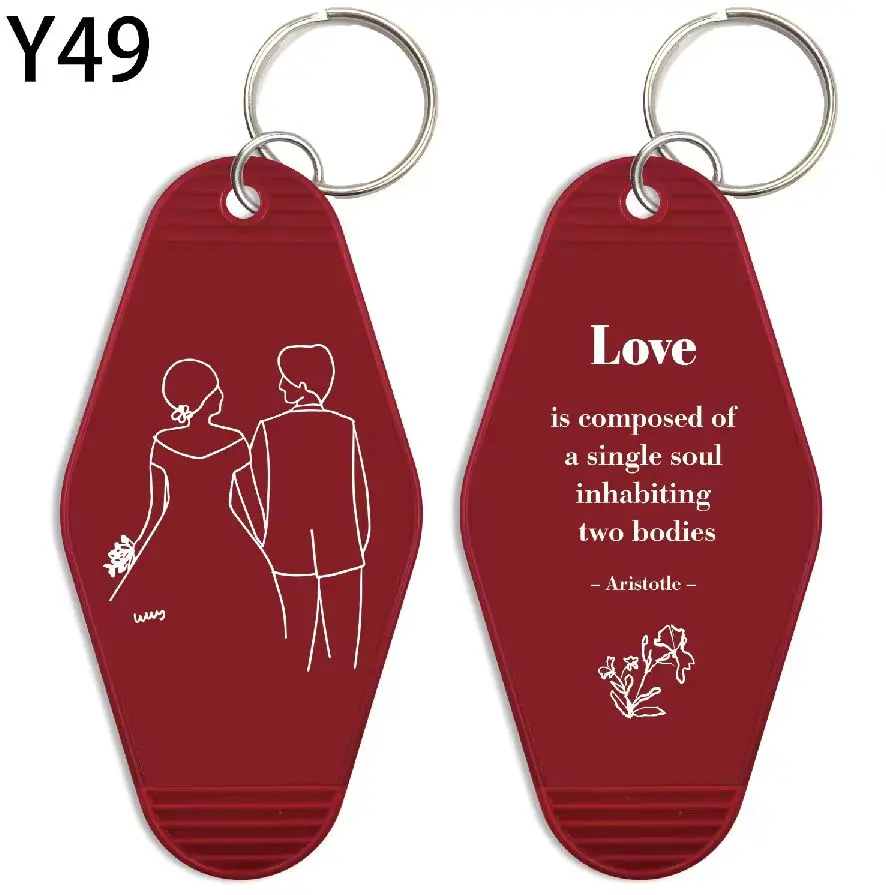 30ks na mieru prispôsobený svadobný pamätník vintage hotel akrylový keychain