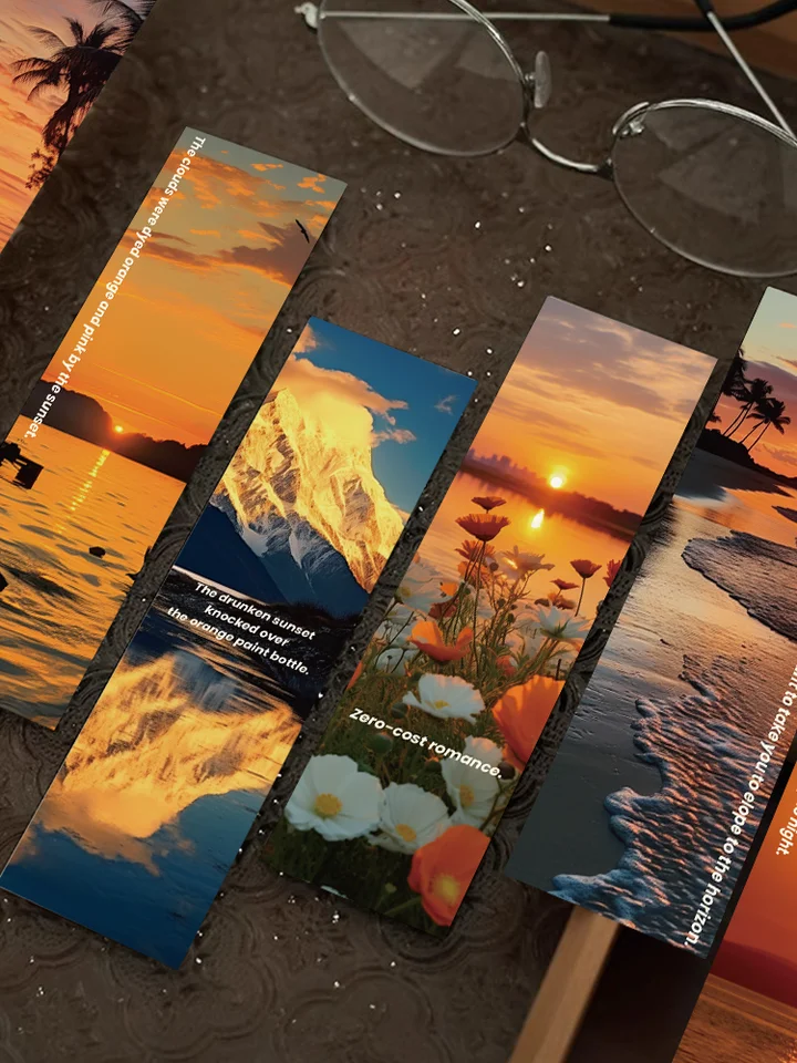 30ks Sunset Sunset Scenéria záložiek čítanie stránok knižné záložky stránky označené papierové karty Študentské potreby Kreatívne záložky
