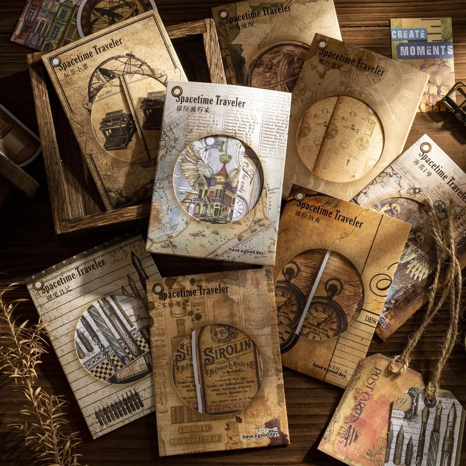 30ks vintage mapové štítky nálepky na nezdravé denník Aestetické retro písanie papiera cestovné poznámky Nálepky na nálepku Album Scrapbooking Supplies