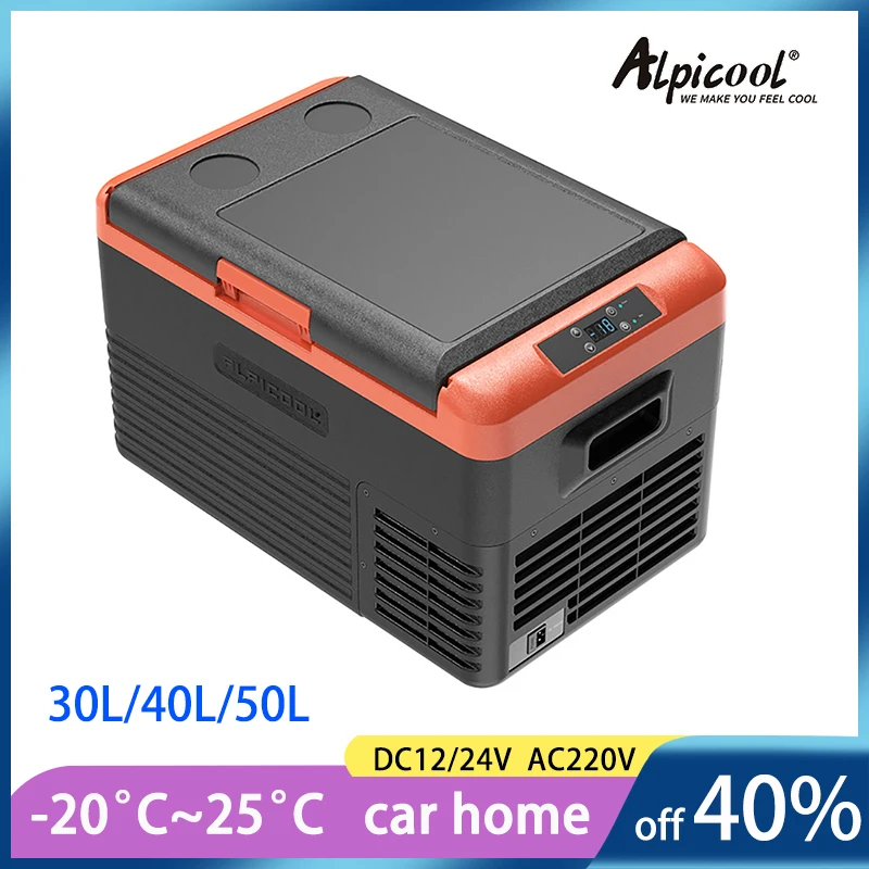 30L/40L/50L chladnička automobilu prenosné chladič kompresora Alpicool 12/24 V DC 110-240V AC Mini Fridge Ice Box Outdoor Camping