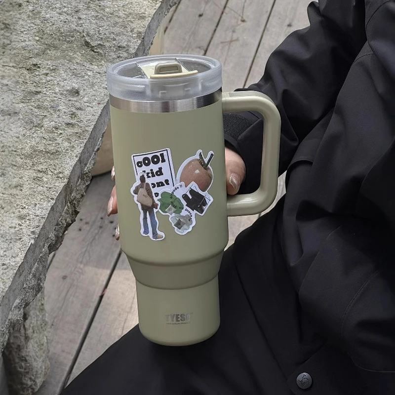 30oz 40oz pohár pohárikov so slamenou rukoväťou Vákuové bono